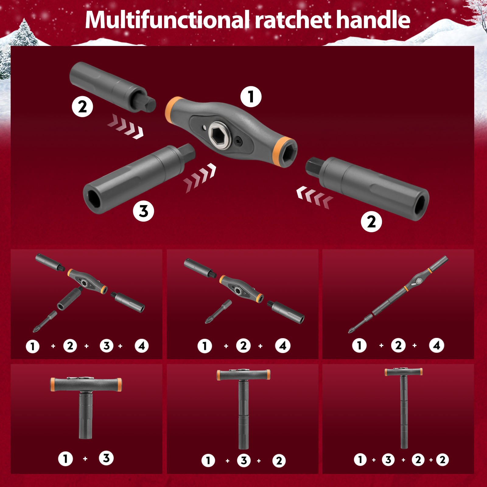 Sakerplus 42 in 1 Magnetic Screwdriver Set-Christmas Version