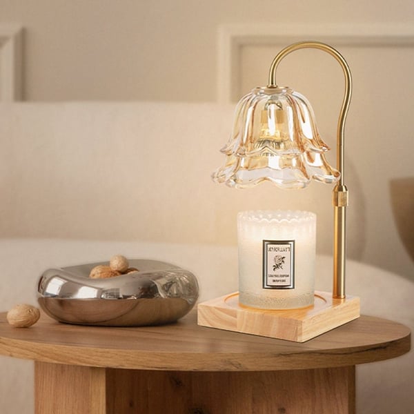 Wood Candle Warmer Lamp with Timer