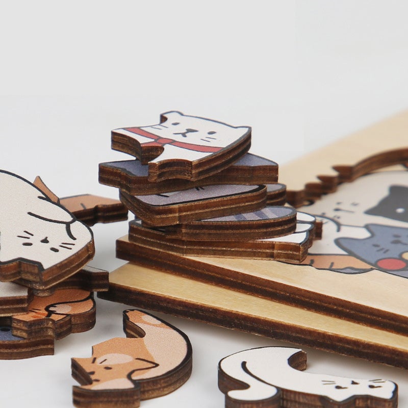 Tier-Stapelspiel Holzpuzzle Lernspielzeug Set