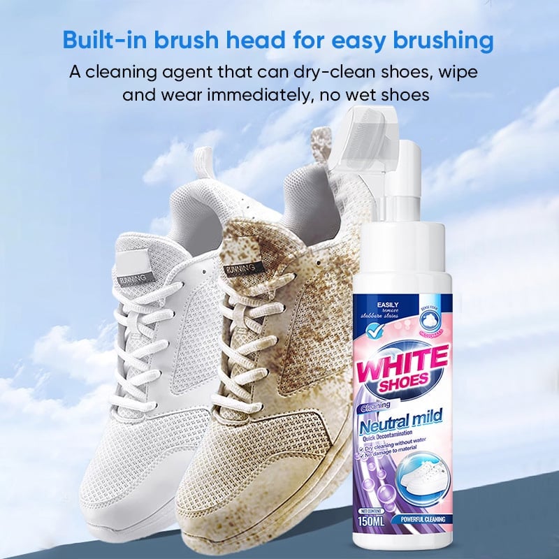 🤍Foam No-Rinse Cleaner — Instantly Brightens & Whitens Shoes