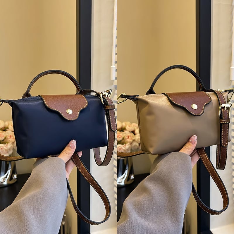 Modische Mini-Umhängetasche im Colorblock-Design für Damen