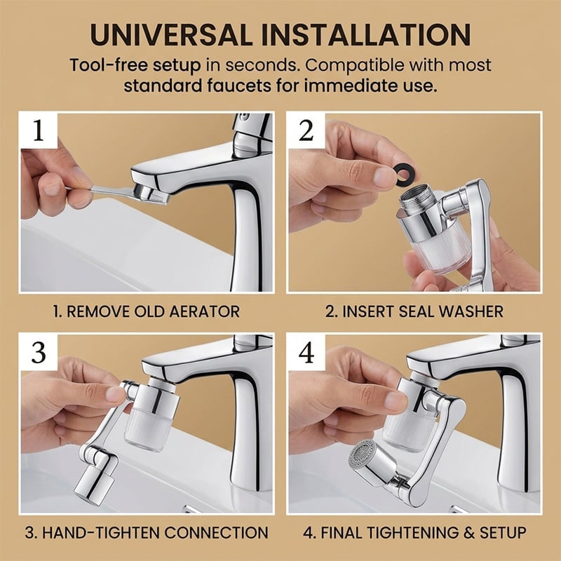 Mechanical Arm Universal Faucet