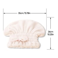 Super Absorbent Hair Towel Wrap(Pink + Blue + Off white) 3PCS