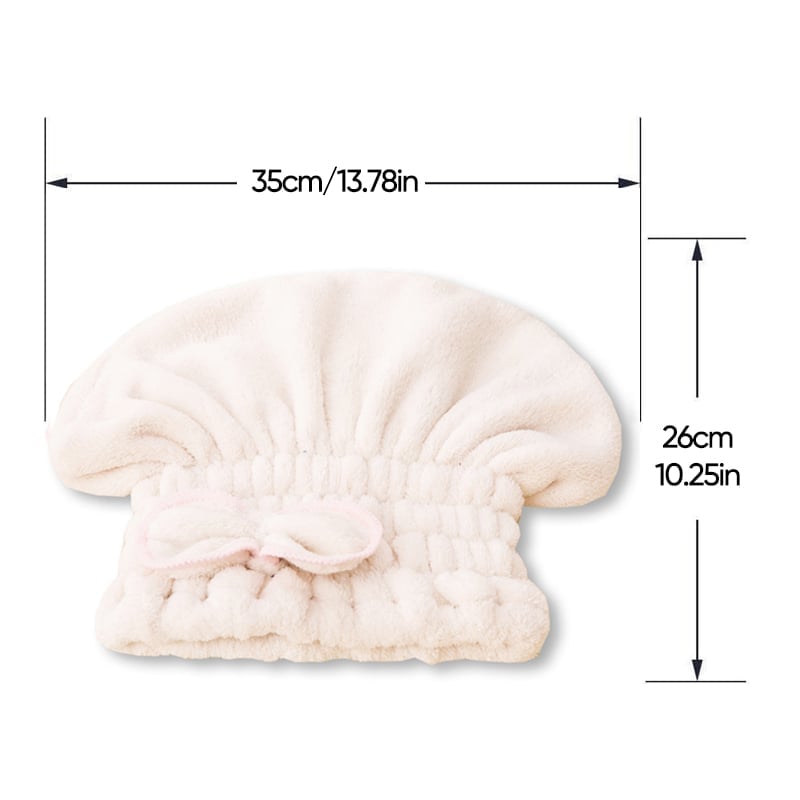 Super Absorbent Hair Towel Wrap(Pink + Blue + Off white) 3PCS