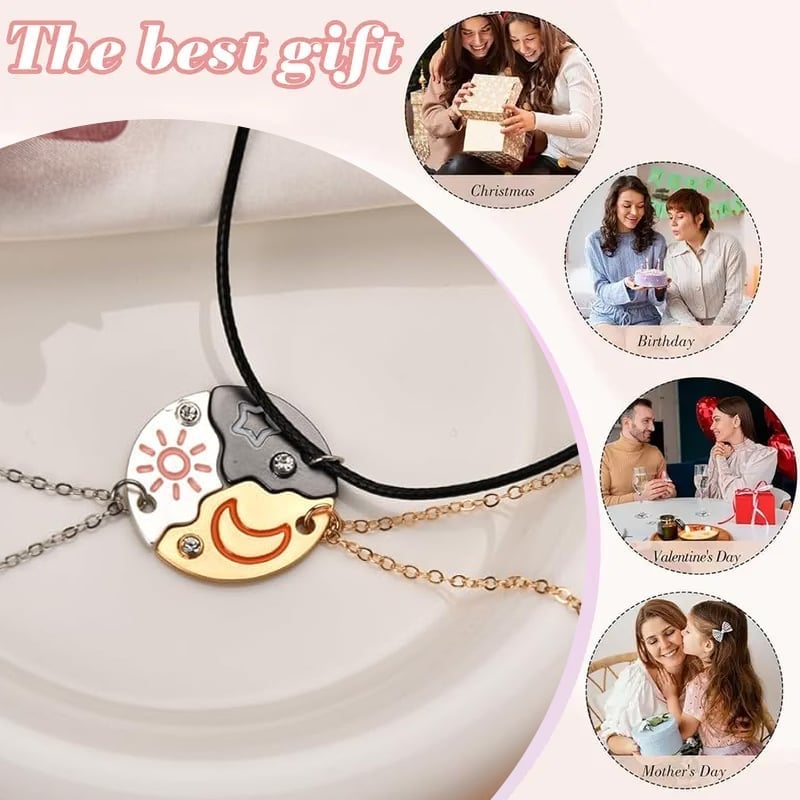 Sun Moon Star Friendship Necklaces