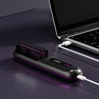 Ceramic Heated Cordless Portable Curling Straightening Brush