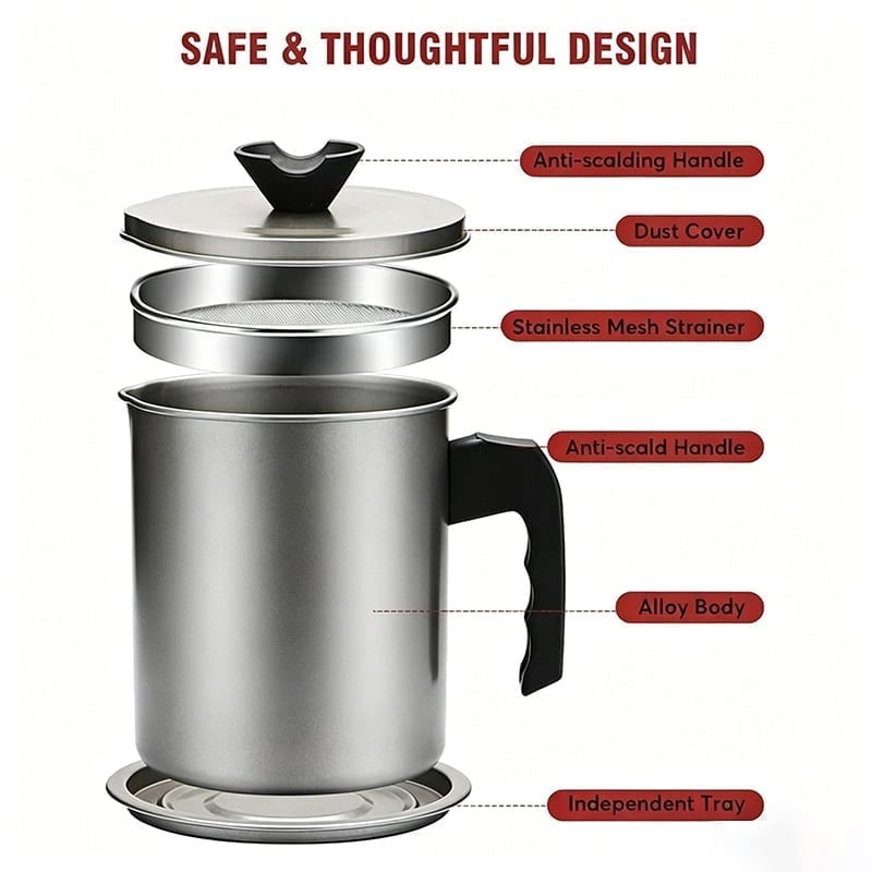 new-Stainless Steel Kitchen Oil Filter