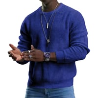 Langærmet Pullover-sweater med rund hals