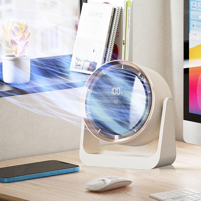 USB Mini Desk Lamp Fan