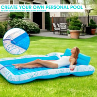 PVC Water Inflatable Maple Leaf Pattern Floating Bed