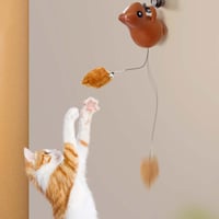 Rechargeable hanging squirrel cat toy