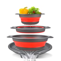 Foldable Drainer Basket with Water Channel Base