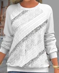 Sweatshirt med geometriske print