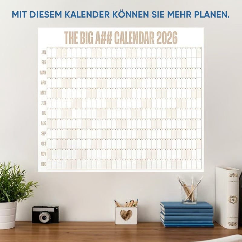 Großformatiger Wandkalender