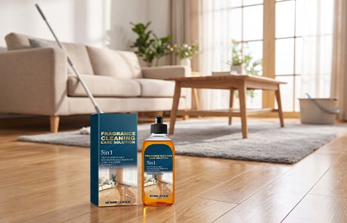 Floor Cleaner product displayed in a clean living room