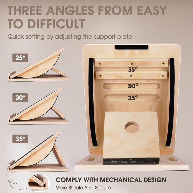 Sakerplus 6-Angle Slant Board & Balance Board