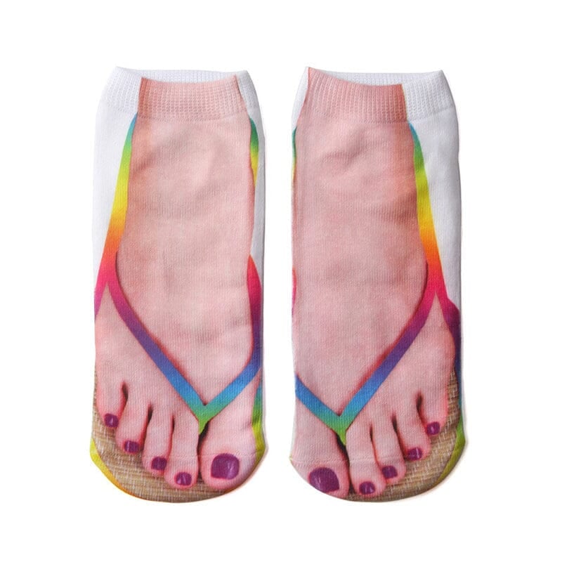 👣🧦Sokken met manicureprint