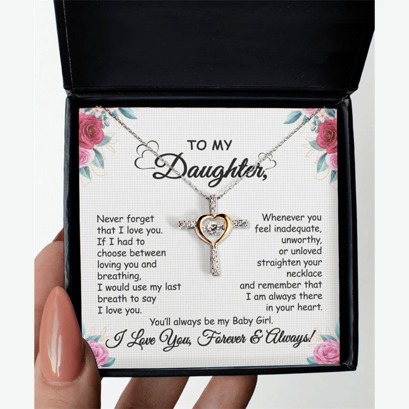 To My Soulmate Cross and Heart Necklace