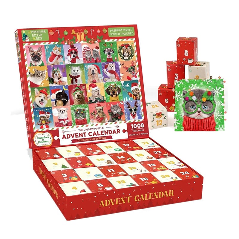 🎄Christmas Advent Calendar Jigsaw Puzzle 🧩【Christmas pet】