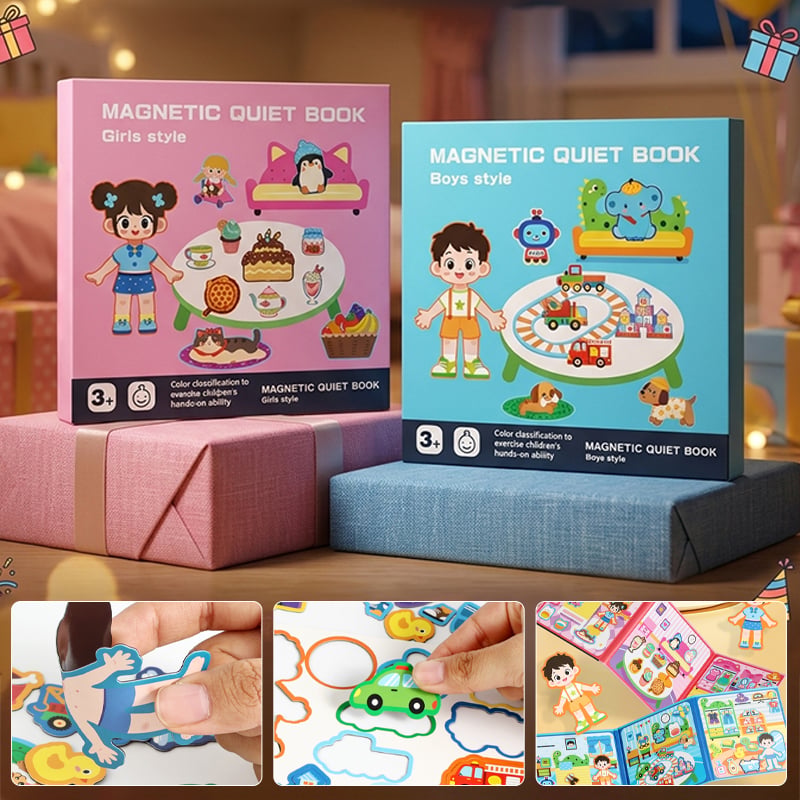 📄Foldable Magnetic Quiet Book & Magnetic Accessories Set