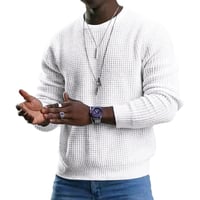Langærmet Pullover-sweater med rund hals
