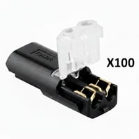 Double-wire Push-in Connector with Locking Buckle