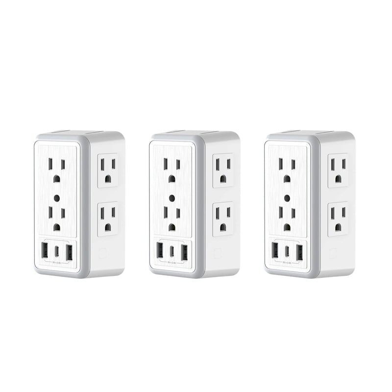 USB Light-Sensing 6-Outlet Power Strip