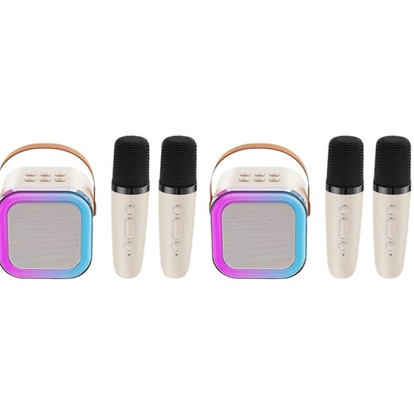 Mini Karaoke Machine with Wireless Microphones