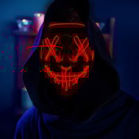 Halloween scary ghost face LED light mask