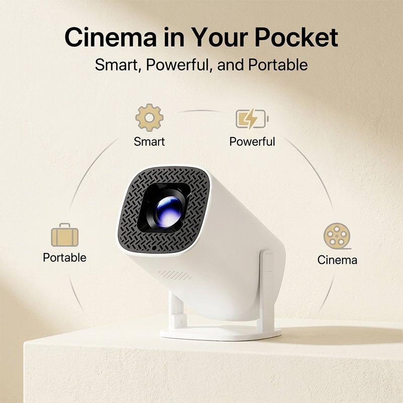 Sakerplus® Smart Rotatable Portable Mini Projector