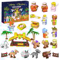 2025 Nativity Advent Calendar – 24-Day Building Block Set Christmas Countdown Gift
