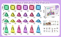 UP-Sakerplus Magnetic Tiles Building Blocks Set