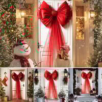 Christmas Door Bow Ribbon Decoration