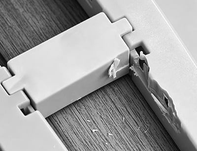Flexing plastic hinge template