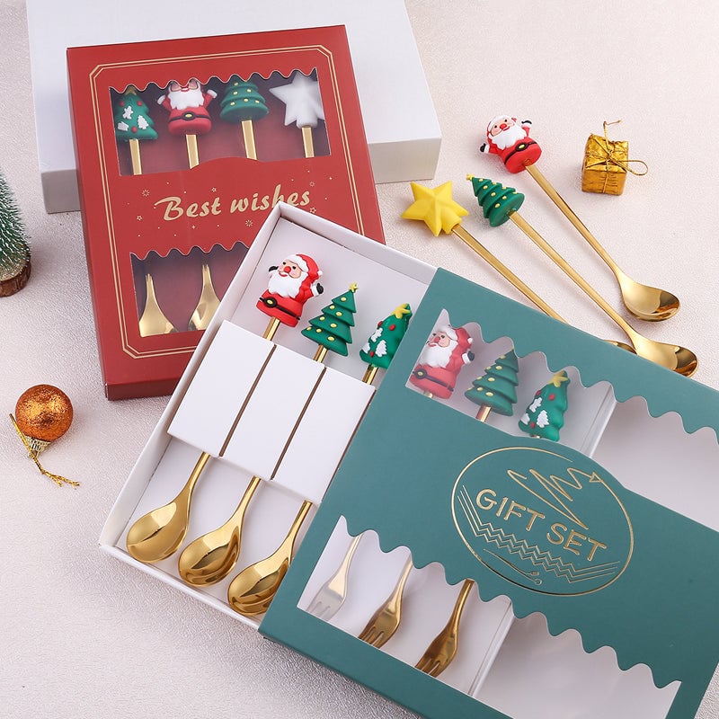 🎅Set de cuillères pour poupées de Noël🎄