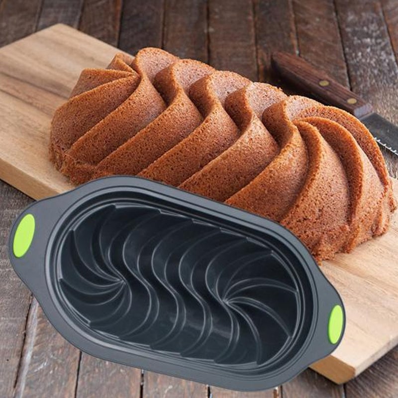 Two-color spiral toast bread silicone mold