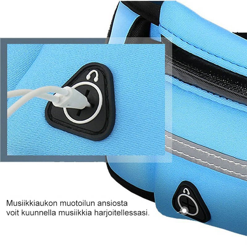 Vedenpitävä vyölaukku lenkkeilyyn