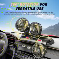 Sakerplus Portable 3-Head Car Cooling Fan