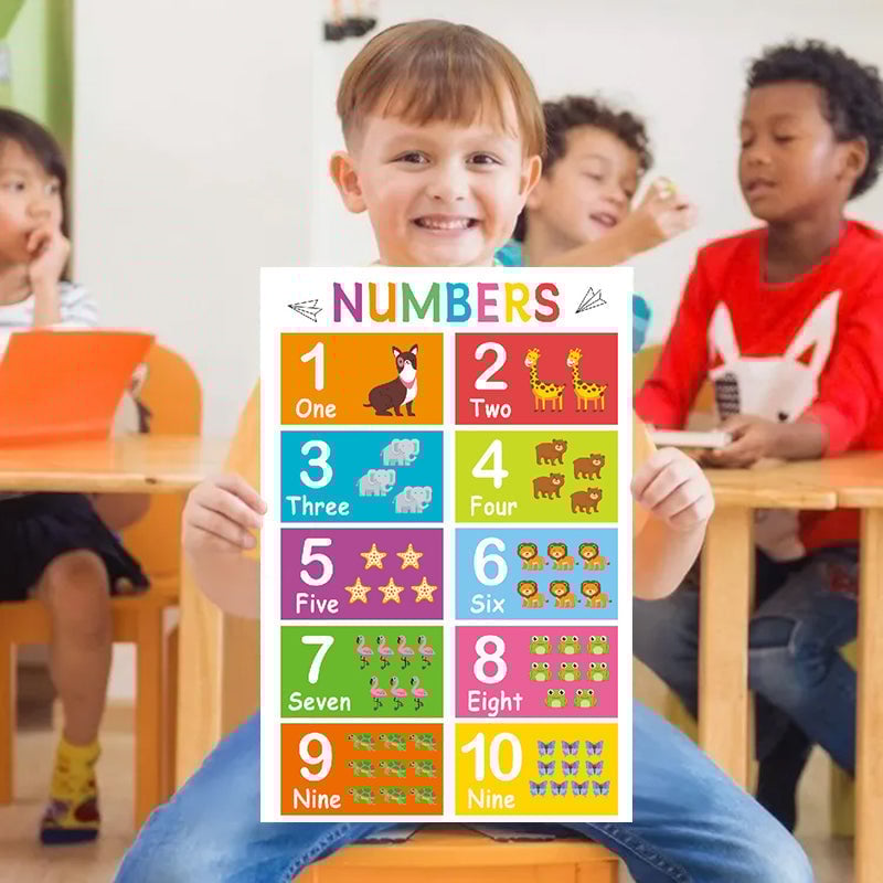 Kleurrijke educatieve posters (18 stuks/set)