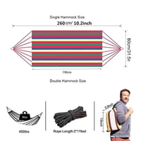 Outdoor Thick Canvas Hammock with Ropes