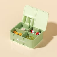 Portable Weekly Pill Organizer with Cutter