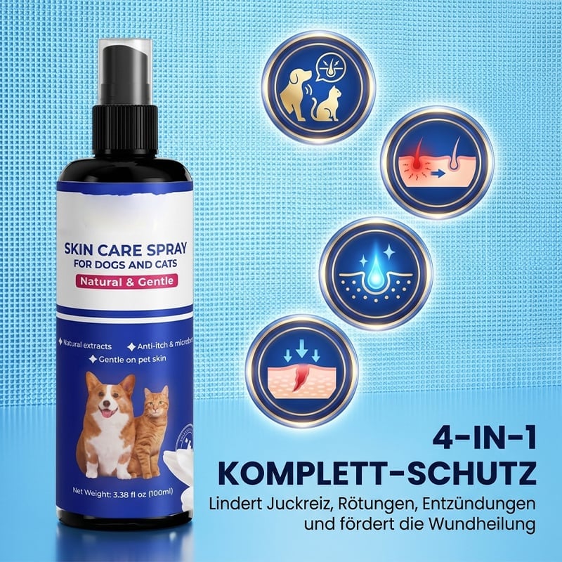 Hochwertiges Hautpflegespray für Haustiere