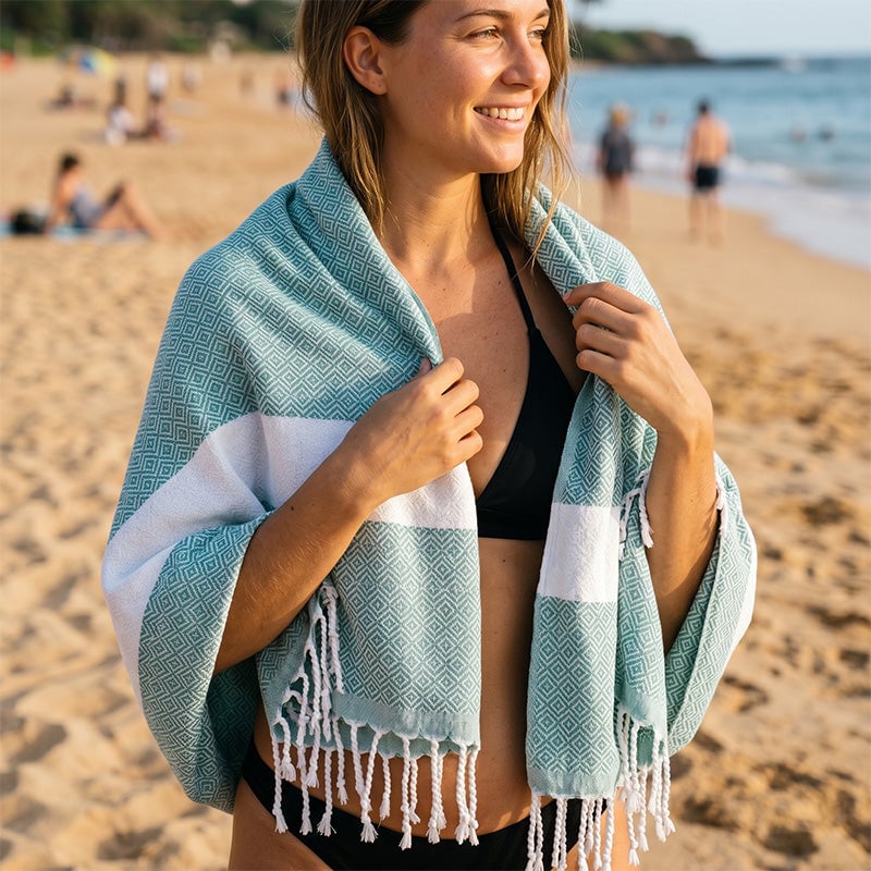 Large Quick Dry Jacquard Beach Bath Towel
