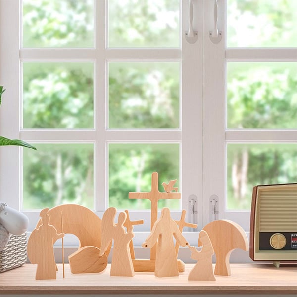 Påske Oppstandelsen bibelsk tredekorasjon