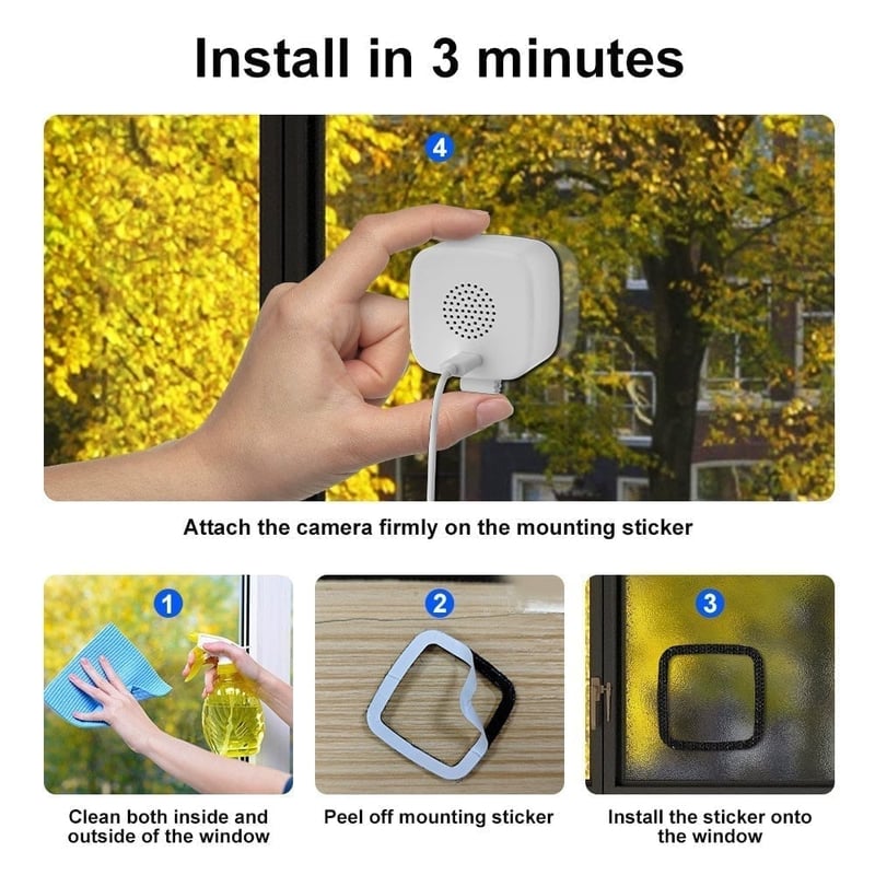 Sakerplus Smart 2K Window Security Camera