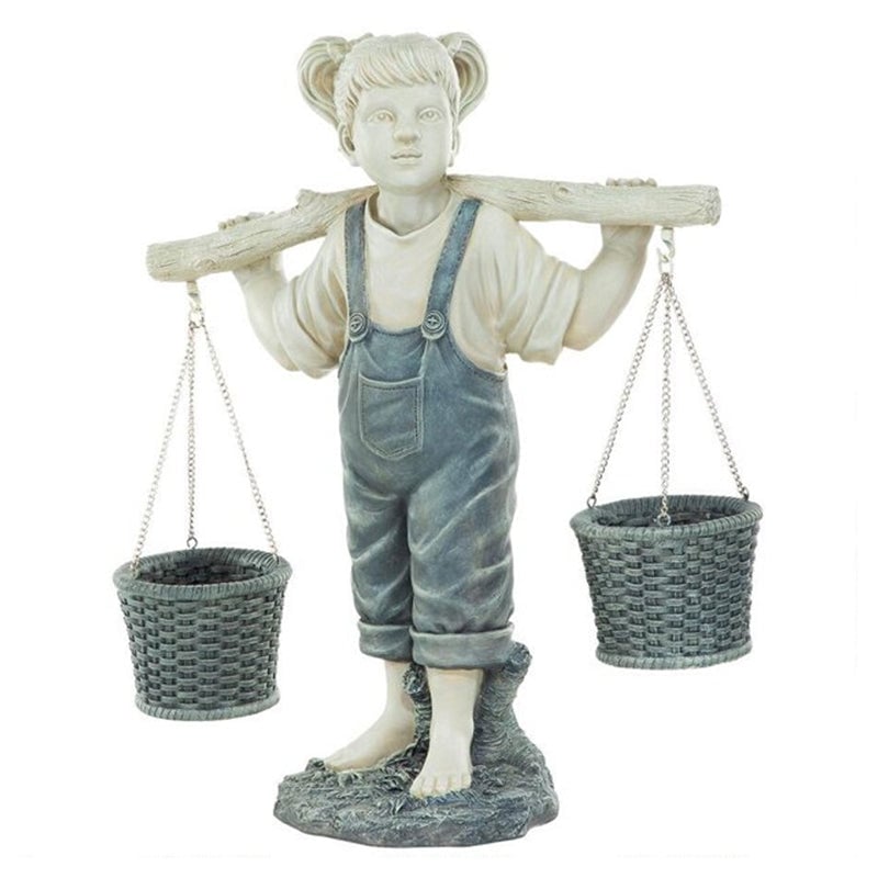 Little Girl Flowerpot Ornament