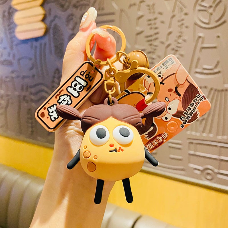 Porte-clés créatif et amusant en silicone, pendentif cloche