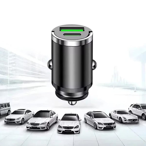 Chargeur de voiture rapide invisible avec anneau de traction en métal