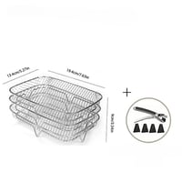 Stapelbarer 3-lagiger Heißluftfritteusenständer