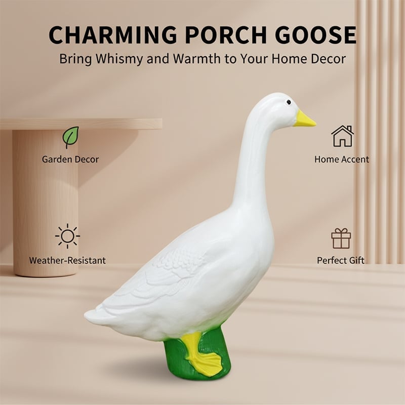 Charming Porch Goose Statue